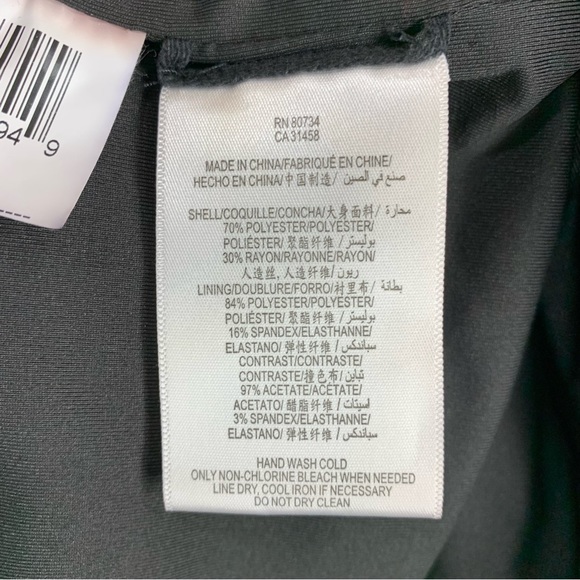 BCBGMaxAzria~NWOT~Womens Sleeveless Black Metallic Party/Cocktail Mini Dress~Sz0 - Picture 12 of 14